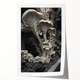 Extra large rolled canvas print featuring close-up floral elements in natural hues, ideal for dining room wall art.