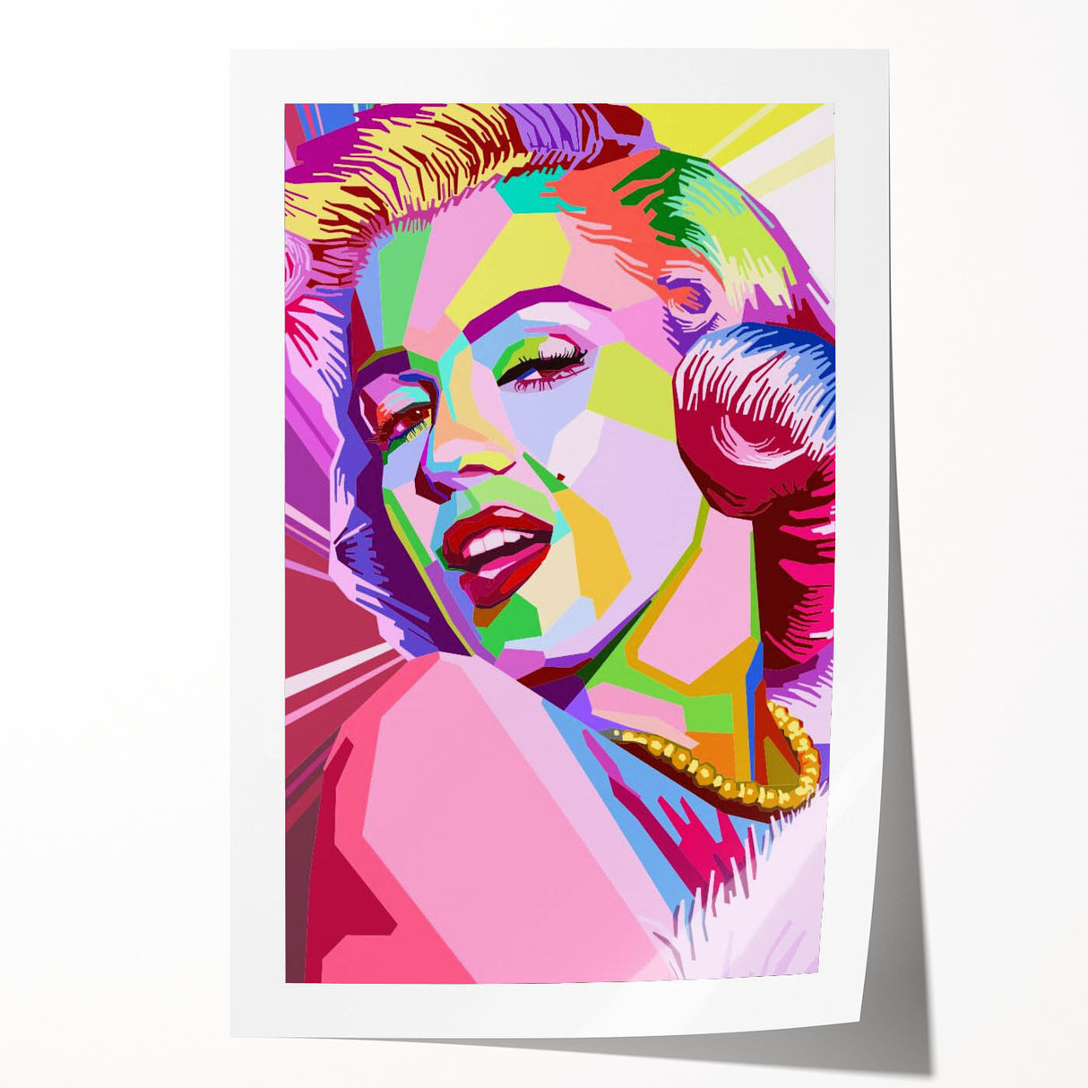 Vibrant Pop Art Wall Art – Colorful Monroe Canvas Print
