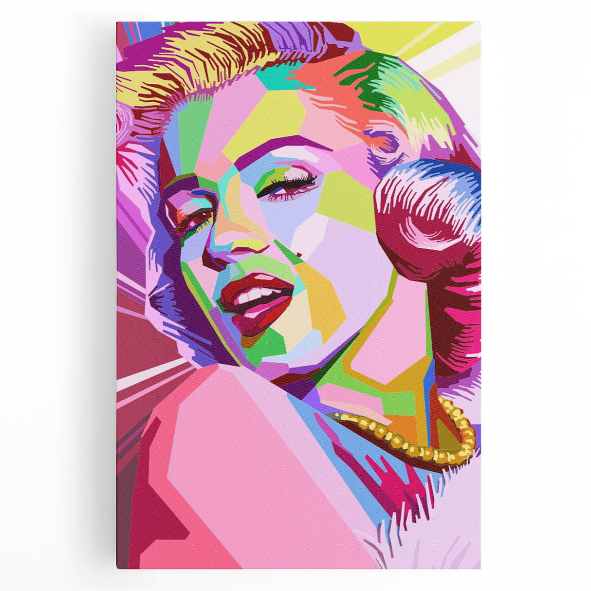 Vibrant Pop Art Wall Art – Colorful Monroe Canvas Print