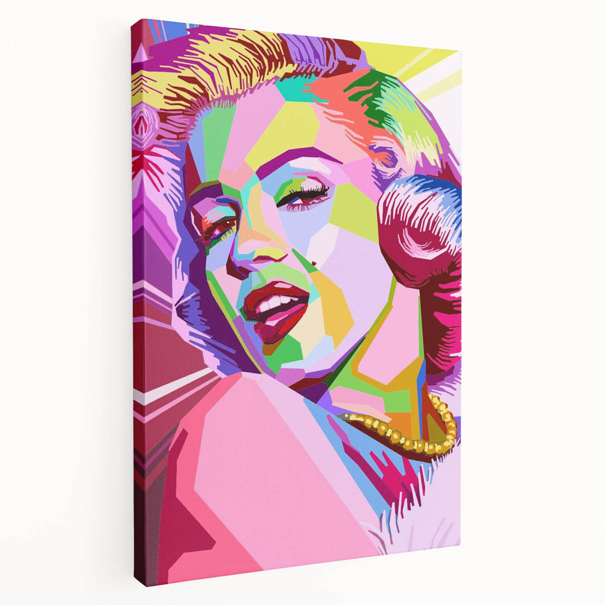 Vibrant Pop Art Wall Art – Colorful Monroe Canvas Print