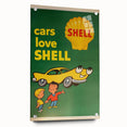 Retro Shell Ad Wall Art - Vintage Prints for Car Enthusiasts