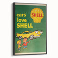 Retro Shell Ad Wall Art - Vintage Prints for Car Enthusiasts