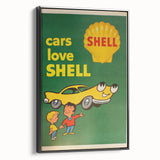 Retro Shell Ad Wall Art - Vintage Prints for Car Enthusiasts