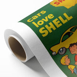 Retro Shell Ad Wall Art - Vintage Prints for Car Enthusiasts