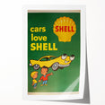 Retro Shell Ad Wall Art - Vintage Prints for Car Enthusiasts