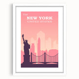 Retro New York City Poster – Vintage Skyline Print & Timeless Wall Art