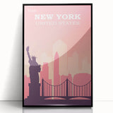 Retro New York City Poster – Vintage Skyline Print & Timeless Wall Art