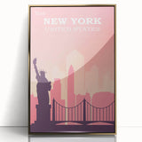 Retro New York City Poster – Vintage Skyline Print & Timeless Wall Art