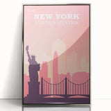 Retro New York City Poster – Vintage Skyline Print & Timeless Wall Art