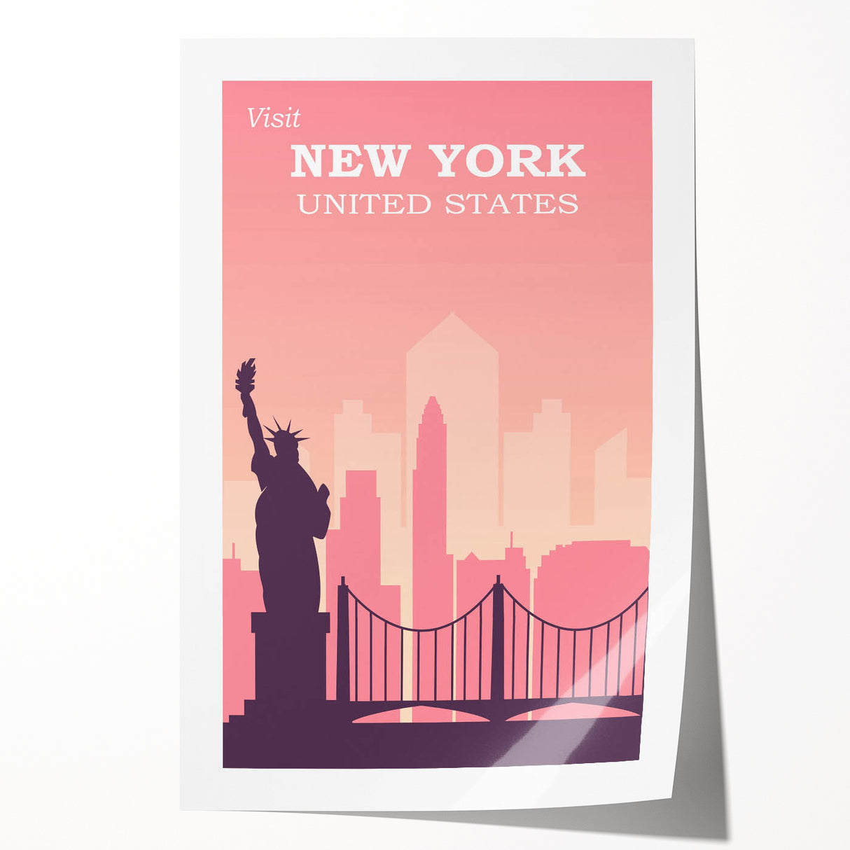 Retro New York City Poster – Vintage Skyline Print & Timeless Wall Art
