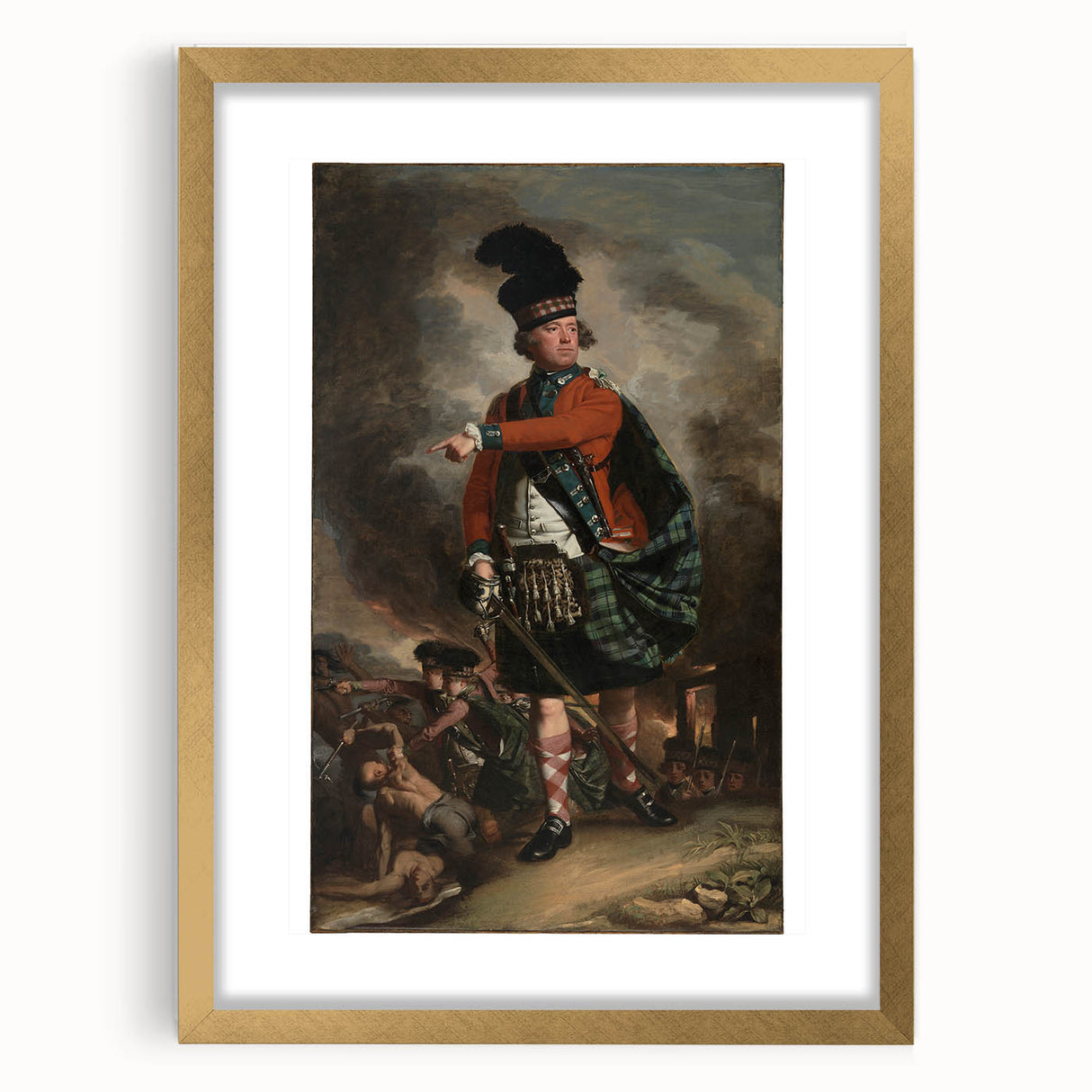 Portrait of Hugh Montgomerie Realism Art Print - Copley Historical Canvas