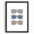 Cool Sunglasses Trio – Boys Trendy Wall Art