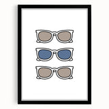 Cool Sunglasses Trio – Boys Trendy Wall Art