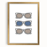Cool Sunglasses Trio – Boys Trendy Wall Art