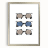 Cool Sunglasses Trio – Boys Trendy Wall Art