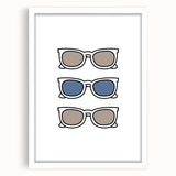 Cool Sunglasses Trio – Boys Trendy Wall Art