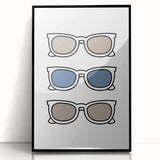Cool Sunglasses Trio – Boys Trendy Wall Art