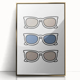 Cool Sunglasses Trio – Boys Trendy Wall Art