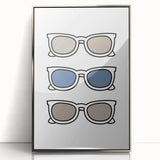 Cool Sunglasses Trio – Boys Trendy Wall Art