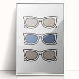 Cool Sunglasses Trio – Boys Trendy Wall Art