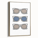 Cool Sunglasses Trio – Boys Trendy Wall Art