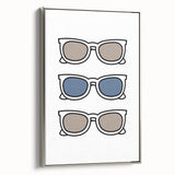 Cool Sunglasses Trio – Boys Trendy Wall Art