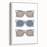 Cool Sunglasses Trio – Boys Trendy Wall Art