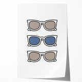 Cool Sunglasses Trio – Boys Trendy Wall Art