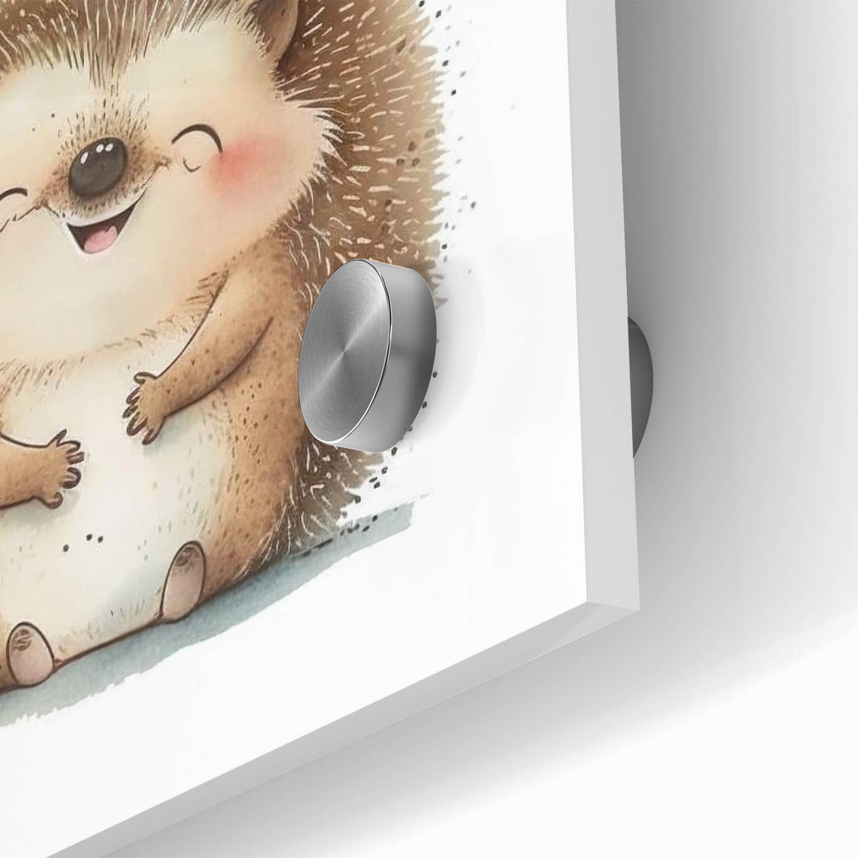 Smiling Hedgehog Nursery Wall Art - Framed Baby Room Print