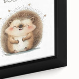 Smiling Hedgehog Nursery Wall Art - Framed Baby Room Print