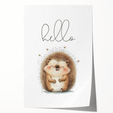 Smiling Hedgehog Nursery Wall Art - Framed Baby Room Print