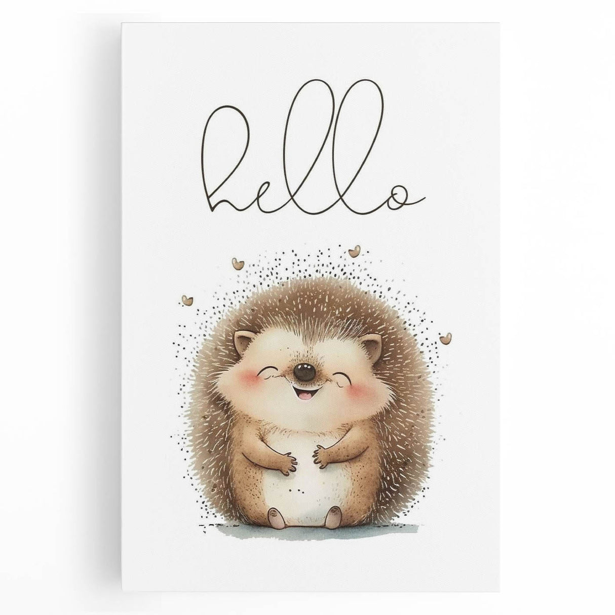 Smiling Hedgehog Nursery Wall Art - Framed Baby Room Print