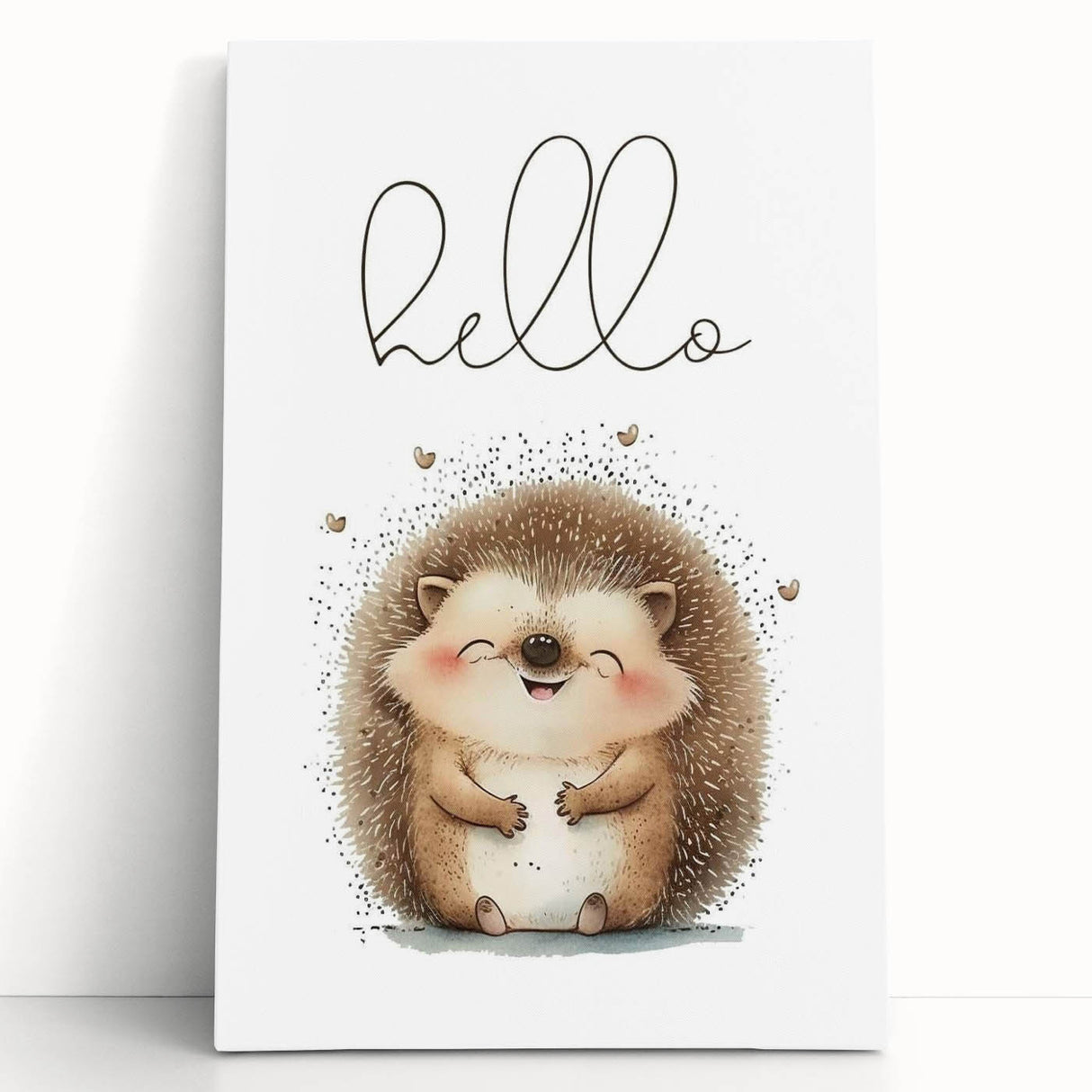 Smiling Hedgehog Nursery Wall Art - Framed Baby Room Print