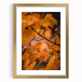 Extra large abstract art print with textured design in gold and orange hues, framed with mat, ideal for living room decor.