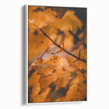 Vintage poster art featuring an autumnal landscape on an extra large framed canvas, ideal for living room decor.