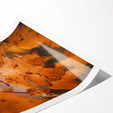 Extra large wall art featuring line art flowers in muted autumnal tones on a rolled canvas.