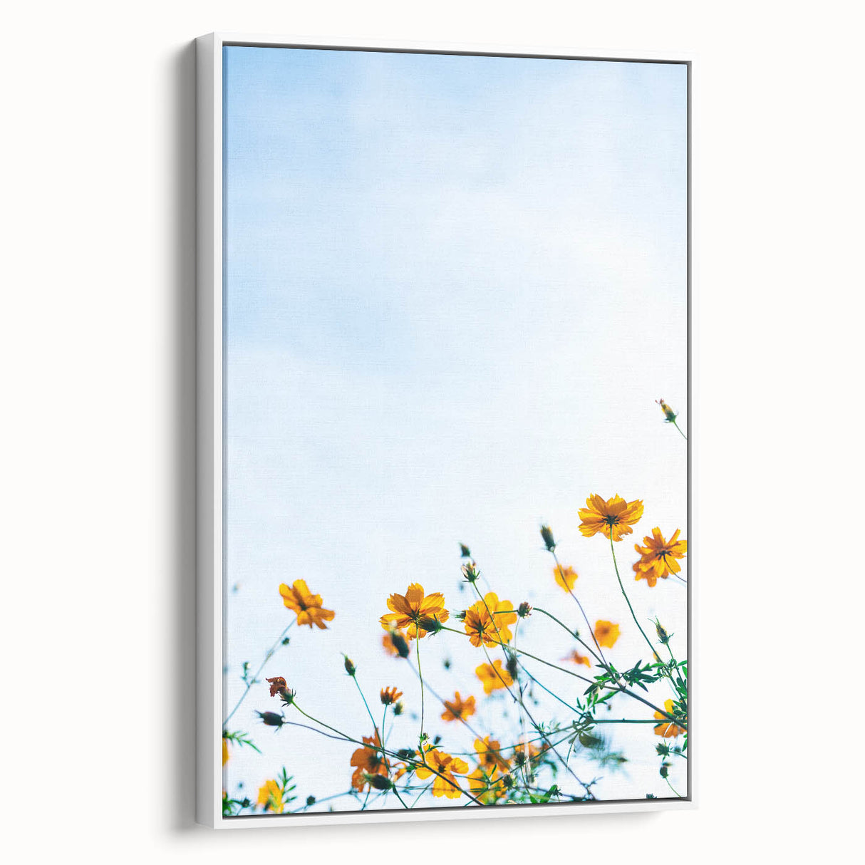 Vintage poster art depicting spring season on a framed canvas, with colorful art in extra large format.