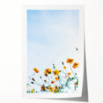 Spring-themed floral art on rolled canvas, featuring soft pastel colors, ideal for art wall dining room.