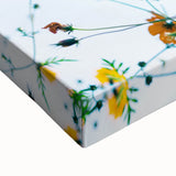 Large black and white landscape painting on stretched canvas, depicting a serene spring scene, ideal for bedroom wall art.