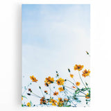 Black and white abstract floral design on large stretched canvas, ideal for kitchen wall art.