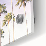 Large abstract wall art on acrylic glass featuring mid-century modernist style in warm summer tones.