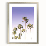 Textured abstract art print in vibrant summer hues on a silver-framed canvas, ideal for bedroom decor.