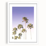 Abstract art print featuring warm summer tones on a white framed canvas, suitable for dining room or bedroom decor.