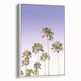 Vintage poster art of a colorful summer scene on extra large framed canvas, ideal for living room decor.