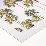 Art deco poster featuring a summer theme with vibrant colors on rolled canvas, suitable for dining room decor.