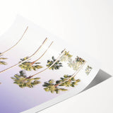 Extra large wall art featuring line art flowers in black on a white background, ideal for large living room decor.