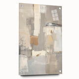 Mid Century Modern Abstract Art - Neutral Minimalist Geometric Decor