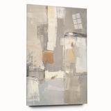 Mid Century Modern Abstract Art - Neutral Minimalist Geometric Decor