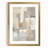 Mid Century Modern Abstract Art - Neutral Minimalist Geometric Decor