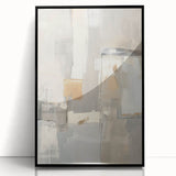 Mid Century Modern Abstract Art - Neutral Minimalist Geometric Decor